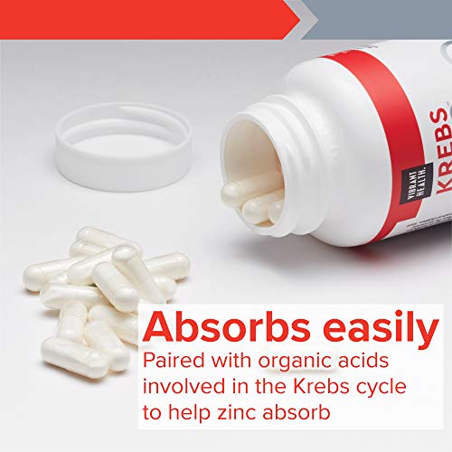 Vibrant Health, Krebs Zinc, Immune, Bone and Cellular Health Formula, 60 Capsules