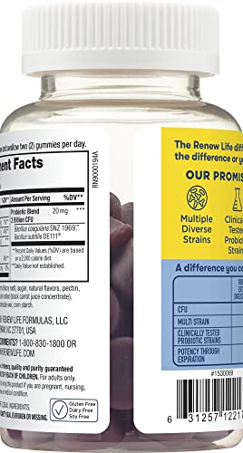 Renew Life Extra Care Digestive* Gummy; Prebiotics and Probiotics; 48ct. (Pack May Vary) (Package May Vary)