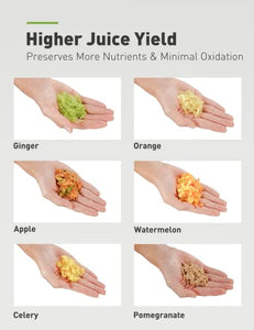 JOYOUNG Juicer Machines with Upgraded Ceramic Auger Masticating Juicer Higher Juice Yield, Slow Juicer 3 inches Large Feed Chute BPA Free Easy to Clean