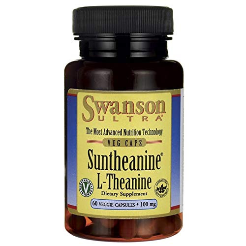 Swanson Amino Acid Suntheanine L-Theanine 100 Milligrams 60 Veg Capsules
