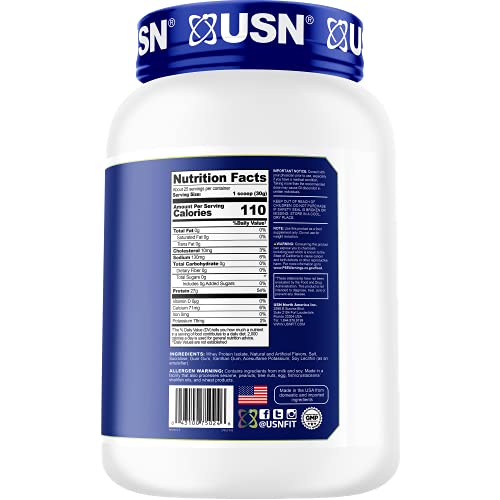 USN Supplements Zero Carb IsoPro 100% Whey Protein Isolate Powder - Keto Friendly, Sugar Free and Low Calorie, Vanilla, 1.7 Pounds