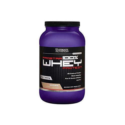 Ultimate Nutrition Prostar Whey Protein Powder Blend of Whey Concentrate Isolate and Peptides – Low Carb, Keto Friendly, 25 Grams of Protein - 30 Servings, Natural, 2 Pounds