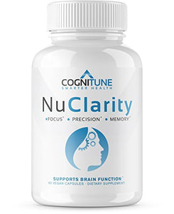 NuClarity - Premium Nootropic Brain Supplement - Focus, Energy, Memory Booster - Mental Clarity & Cognitive Support - Ginkgo Biloba, Bacopa Monnieri, Alpha-GPC, Phosphatidylserine, Rhodiola Rosea