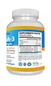 Max Omega 3 Fish Oil Pills - Triple Strength Fish Oil Supplement (2000 mg Total Omega 3 Fatty Acids: 600mg DHA + 800 mg EPA per Serving)