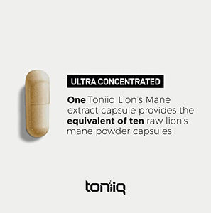 18,000mg 10x Concentrated Ultra High Strength Extract - Made with Organic Lions Mane - 30% Polysaccharides - Highly Concentrated and Bioavailable - 120 Veggie Capsules