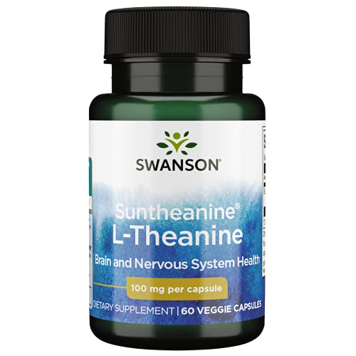 Swanson Amino Acid Suntheanine L-Theanine 100 Milligrams 60 Veg Capsules
