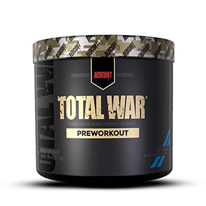 Redcon1 - Total War - Preworkout - All New (15 Servings) Boost Energy, Increased Lasting Endurance, Citrulline Malate, Beta-Alanine, Keto Friendly, (Blue Lemonade)