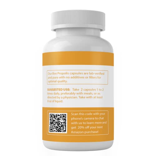 Pure Original Ingredients Bee Propolis, (100 Capsules) Always Pure, No Additives Or Fillers, Lab Verified