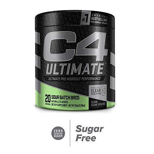 C4 Ultimate Pre Workout Powder Sour Batch Bros - Sugar Free Preworkout Energy Supplement for Men & Women | 300mg Caffeine + 3.2g Beta Alanine + 2 Patented Creatines - 20 Servings