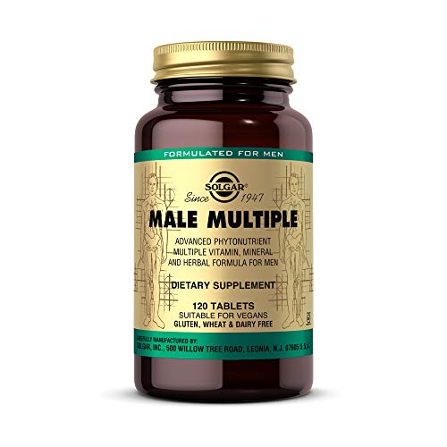Solgar Male Multiple, 120 Tablets - Multivitamin, Mineral & Herbal Formula for Men - Advanced Phytonutrient - Vegan, Gluten Free, Dairy Free - 40 Servings