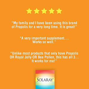 Solaray Propolis Plus | Healthy Immune System Support with Propolis, Bee Pollen & Royal Jelly | 90 VegCaps