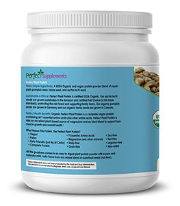 Perfect Supplements Plant Protein - Pumpkin Seed, Hemp Seed, Sacha Inchi - 660g