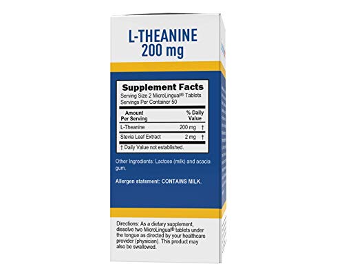 Superior Source L-Theanine 200 mg, Under The Tongue Quick Dissolve Sublingual Tablets, 100 Ct, Promotes Relaxation & Facilities Restful Sleep, Non-GMO