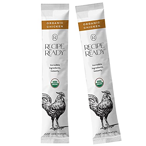 Recipe Ready Instant Organic Chicken Bone Broth Packets, 10ct. Solar Energy Produced Single Serve Chicken Broth & Bone Broth Soup - 100% Natural Organic Bone Broth Protein Powder, Bone Broth Collagen
