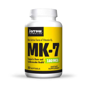 Jarrow Formulas MK-7 180 mcg - 30 Softgels - Superior Vitamin K Product for Building Strong Bones - Supports Heart & Cardiovascular Health - 30 Servings