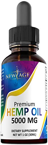 5000mg Hemp Oil Extract for Pain, Anxiety & Stress Relief - 5000mg of Pure Hemp Extract - Grown & Made in USA - 100% Natural Hemp Drops - Helps with Sleep, Skin & Hair.