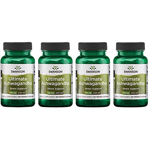 Swanson Ultimate Ashwagandha - Ksm-66 250 mg 60 Veg Caps 4 Pack