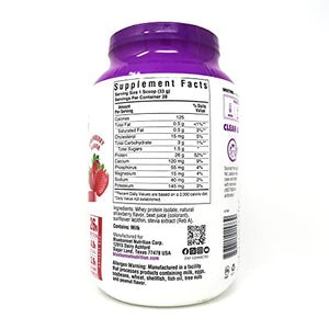 Bluebonnet Nutrition Whey Protein Isolate Powder, Whey From Grass Fed Cows, 26g of Protein, No Sugar Added, Non GMO, Gluten Free, Soy free, kosher Dairy, 2 Lbs, 28 Servings, Strawberry Flavor