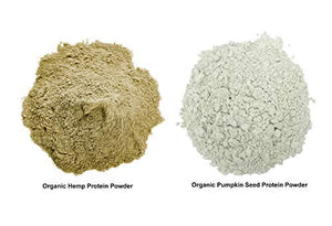 Organic Protein Powders Bundle - Organic Hemp Protein Powder, 2 Pounds and Organic Pumpkin Seeds Protein Powder, 2 Pounds - Non-GMO, Kosher, Raw, Vegan Superfood