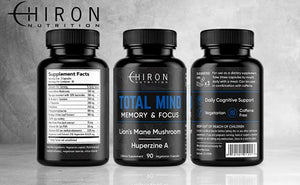 Total Mind Nootropic (90 ct) | Premium Brain Booster Supplement - Improve Memory, Focus and Concentration | Lions Mane Mushroom, Huperzine A, Ginkgo Biloba, Bacopa Monnieri