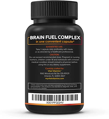 Brain Supplement Nootropics Booster (3-Pack) - Enhance Focus, Concentration, Improve Memory & Clarity - Ginkgo Biloba, Dmae, Mind Enhancement