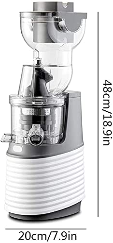 XUERUIGANG Slow Masticating Juicer Extractor, 3.15 Inches Wide Chute Cold Press Juicer for Easy Juice and Clean, High Juice Yield for Fruit (white)