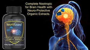 Energy Boost Nootropic Brain Foods: Focus Mood Memory Natural Nerve Tonic Anti Stress Support Pre Workout Sport Enhancing Stack Ashwagandha Bacopa Ginkgo Ginseng Phosphatidylserine DMAE Pro Gaming X2