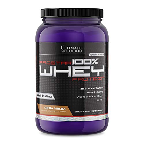 Ultimate Nutrition Prostar Whey Protein Powder Blend of Whey Concentrate Isolate and Peptides – Low Carb, Keto Friendly, 25 Grams of Protein - 30 Servings, Cocoa Mocha, 2 Pounds