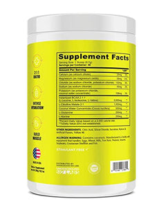 UNDERGROUND BIO LABS™ Panda SUPPS – Recover BCAA + Hydration - 30 Servings, 5G BCAA 2:1:1, 1G L-Tyrosine, Coconut Water Powder, L-Glutamine, STIM-Free, Superior Taste and Absorption (Melon Ball)