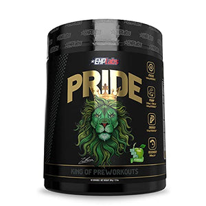 Pride by EHPlabs Pre-Workout Supplement - Energy Booster, Sharp Focus, Epic Pumps & Faster Recovery - 40 Servings (Sour Green Apple)