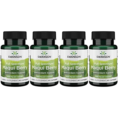 Swanson Full Spectrum Maqui Berry 400 mg 60 Caps 4 Pack