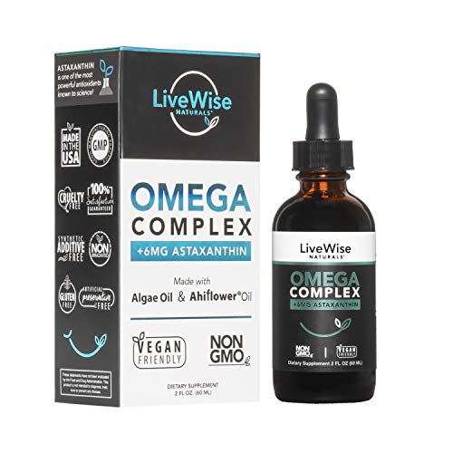 Vegan DHA Omega 3 Fatty Acids for Women and Men – Algae Omega 3 DHA Supplements – Fish-Free EPA DHA Vegan Omega 3 Supplements w/ Ahiflower Oil and Astaxanthin Supports Heart, Brain, and Joint Health