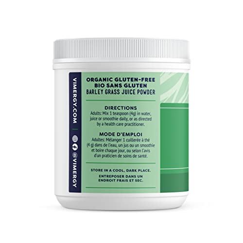 Vimergy USDA Organic Barleygrass Juice Powder (250g)
