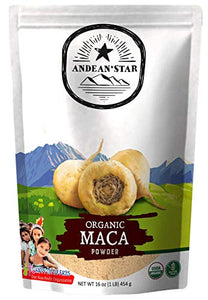 Andean Star Organic Maca Powder - 100% Organic - 100% Natural - Fresh from Our Farm to Your Table - Natural and Healthy Superfood - USDA Approved - GMO Free - 16 oz.