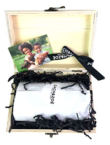 Unfiltered Raw Honey by Zach & Zoe Sweet Bee Farm – (1) 16 Ounce Jar of Wildflower Honey in Gift Box - Pure Farm Raised Honey with Powerful Anti-oxidants, Amino Acids, Enzymes, and Vitamins!