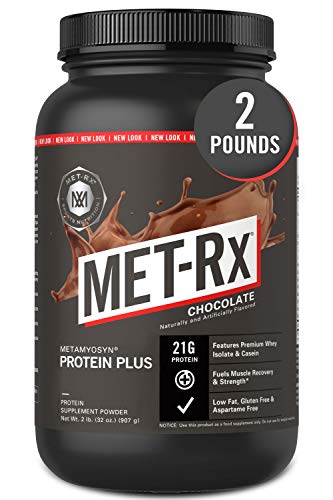 MET-Rx Metamyosyn Protein Plus Whey Isolate and Casein Protein Powder, Chocolate, 2 Lb White