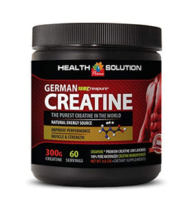 pre Workout Booster for Men - German CREATINE CREAPURE - Dietary Supplement - Creatine German - 1 Can 300 Grams (60 Servings)