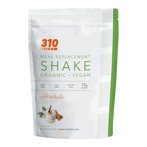 Vegan Organic Plant Protein Powder and Meal Replacement Shake - By 310 Nutrition - Gluten, Dairy and Soy Free - 0g of Sugar | Keto and Paleo Friendly (Horchata 28 Servings)