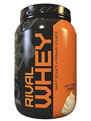 Rivalus Rivalwhey – Soft Serve Vanilla 2lb - 100% Whey Protein, Whey Protein Isolate Primary Source, Clean Nutritional Profile, BCAAs, No Banned Substances, Made in USA