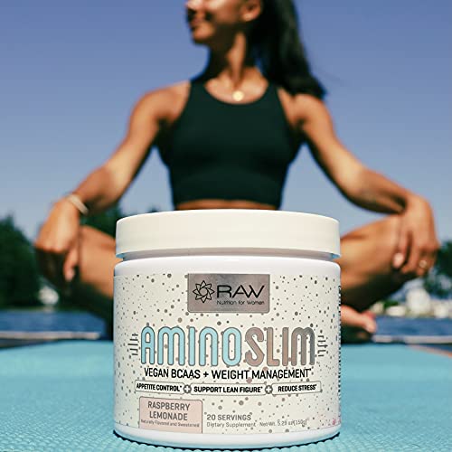 Amino Slim - Slimming BCAA Weight Loss Drink for Women, Vegan Amino Acids & L-Glutamine Powder for Post Workout Recovery & Fat Burning | Daily Appetite Suppressant, Metabolism Booster & Stress Relief