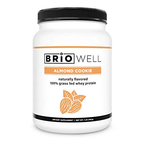 BRIOWELL - 100% Grass Fed Whey Protein Powder (Almond Cookie)