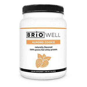 BRIOWELL - 100% Grass Fed Whey Protein Powder (Almond Cookie)