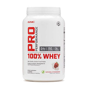 GNC Pro Performance 100 Whey Protein - Natural Strawberry 2.11 lbs.