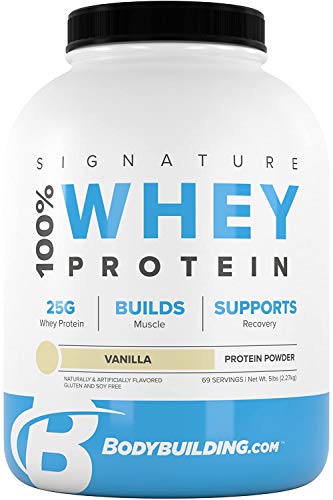 Bodybuilding Signature 100% Whey Protein Powder | 25g of Protein per Serving (Vanilla, 5 Lbs)