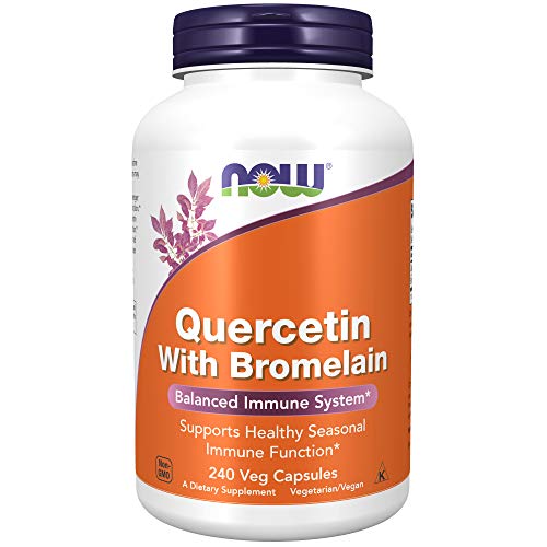 NOW Foods Supplements, Quercetin with Bromelain, Balanced Immune System, 240 Veg Capsules