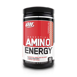 Optimum Nutrition Amino Energy - Pre Workout with Green Tea, BCAA, Amino Acids, Keto Friendly, Green Coffee Extract, Energy Powder - Strawberry Lime, 30 Servings