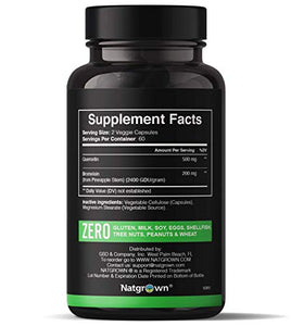 Quercetin 500mg with Bromelain Supplement Complex - Helps Promote Immune Function, Cardiovascular Health, and Allergy Support - 120 Capsules