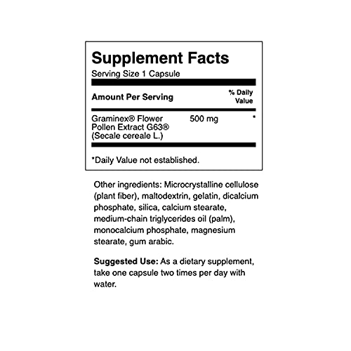 Swanson Graminex Flower Pollen Extract - Maximum Strength 500 mg 60 Caps (4)