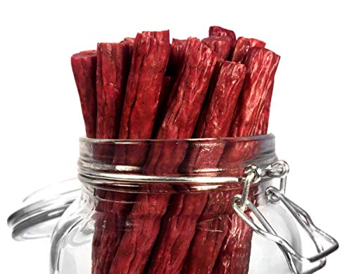 TASTY & SPICY Non-GMO Grass-Fed Beef Sticks Gluten Free MSG Free Nitrate Nitrite Free Paleo Snacks Keto Healthy Natural Meat Sticks 12 piece
