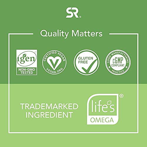 Vegan Omega-3 Fish Oil Alternative sourced from Algae Oil | Highest Levels of Vegan DHA & EPA Fatty Acids | Non-GMO Verified & Vegan Certified - 60 Veggie Softgels (Carrageenan Free)